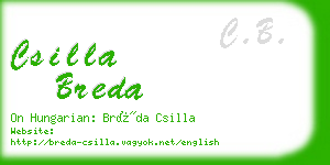 csilla breda business card
